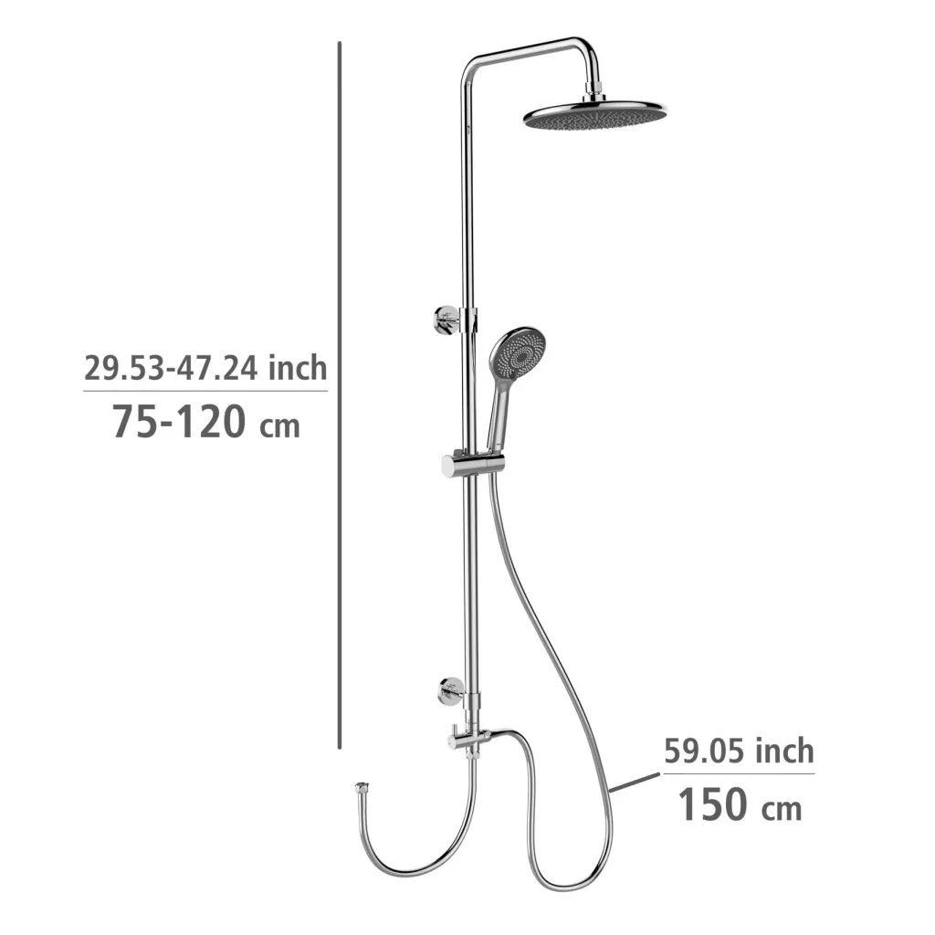 Wasserspar-Duschsystem Watersaving Chrom