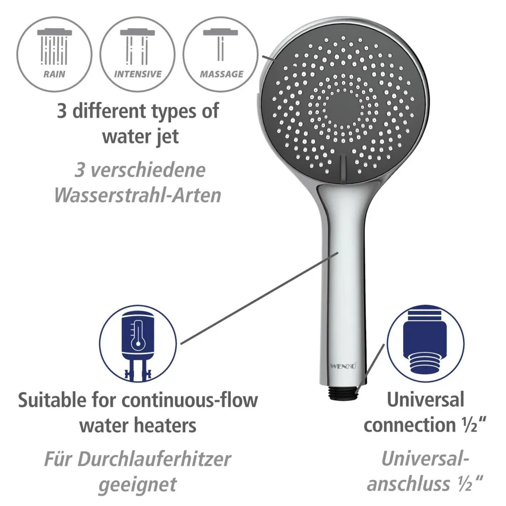 Wasserspar-Duschsystem Watersaving Chrom