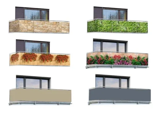 Balcony privacy screen anthracite plain