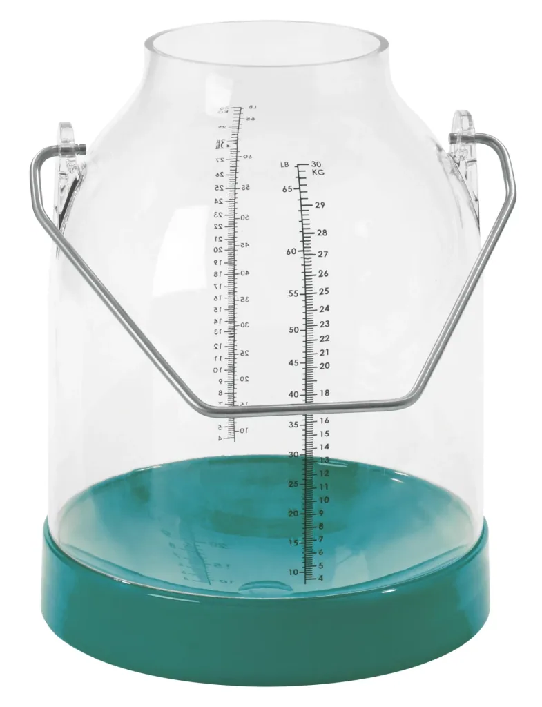 Milking bucket, 30 liters, green, handle height 143 mm