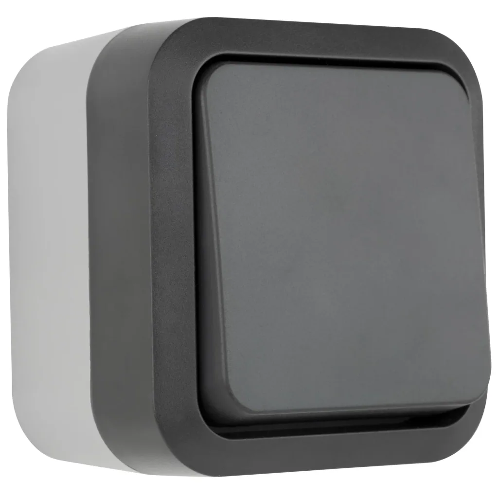 Surface-mounted damp room, on/off switch, IP55