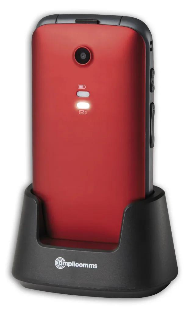 Mobile phone PowerTel M6750 foldable, SOS button and charging cradle