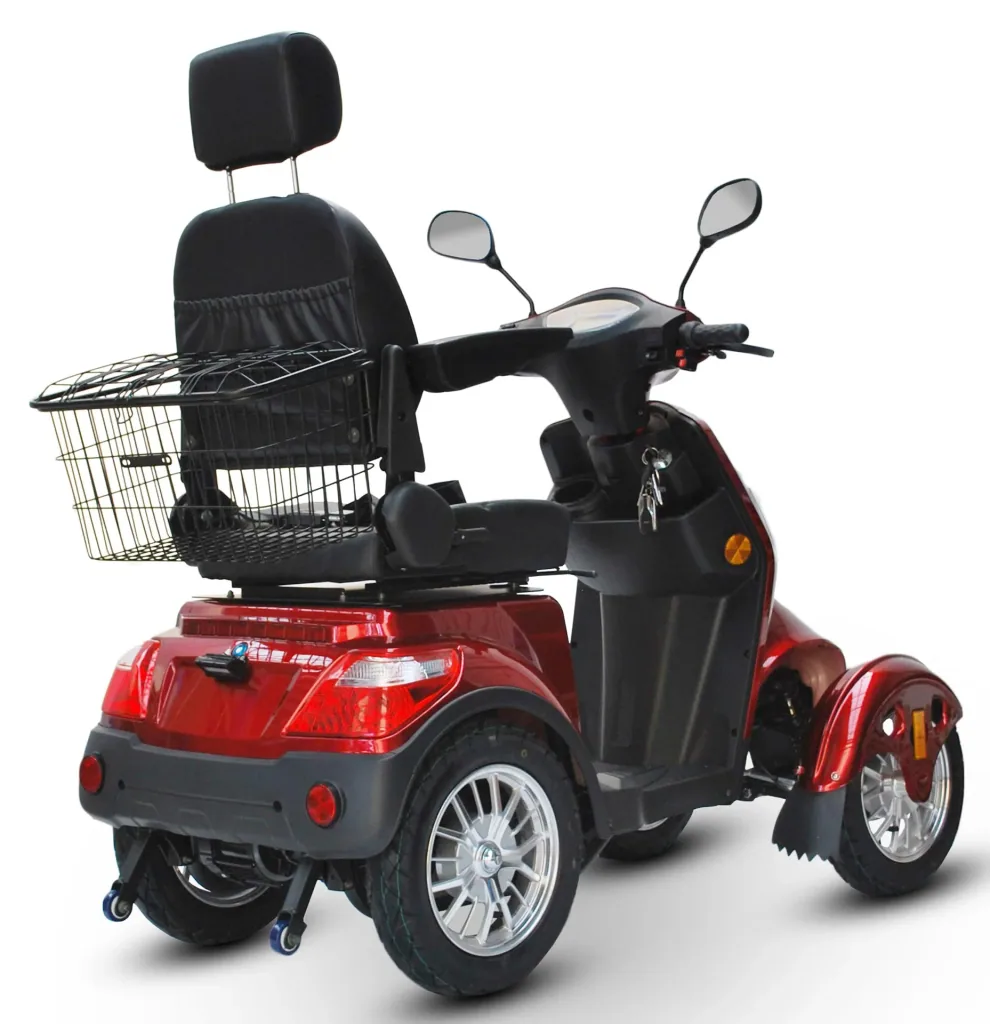 Electric mobility scooter 525 Red, 4 wheels, senior mobility scooter