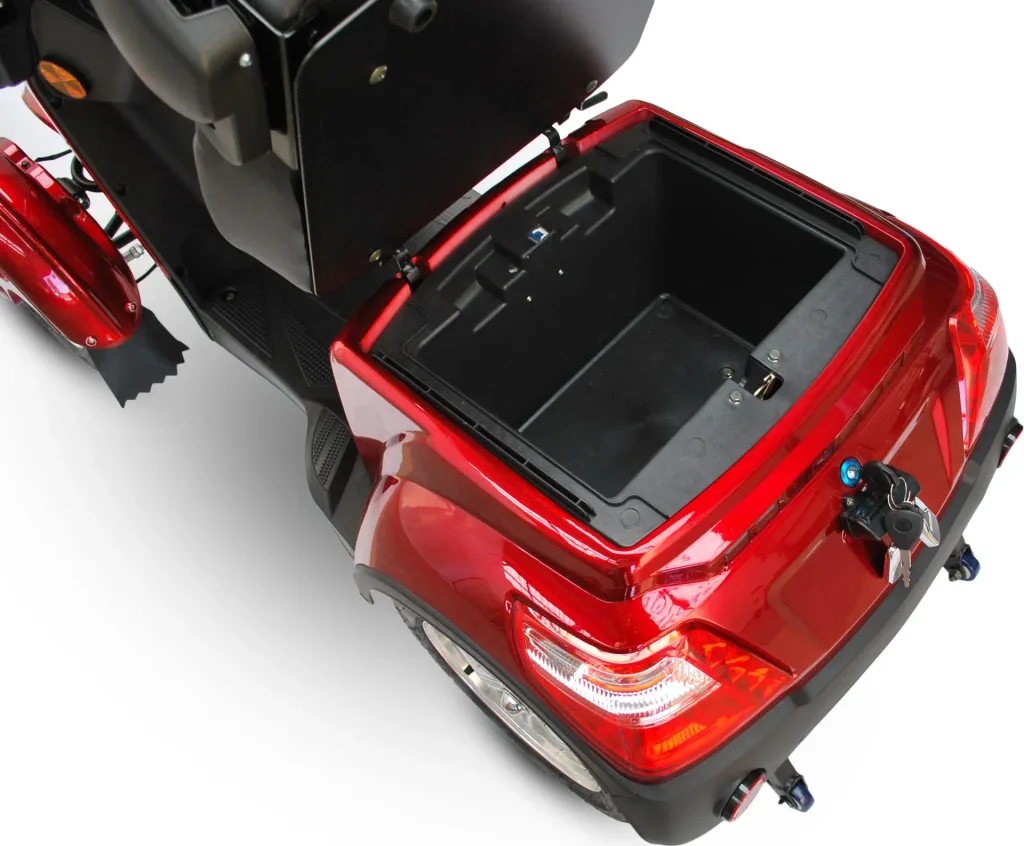 Electric mobility scooter 525 Red, 4 wheels, senior mobility scooter