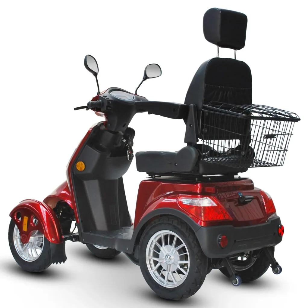 Electric mobility scooter 525 Red, 4 wheels, senior mobility scooter