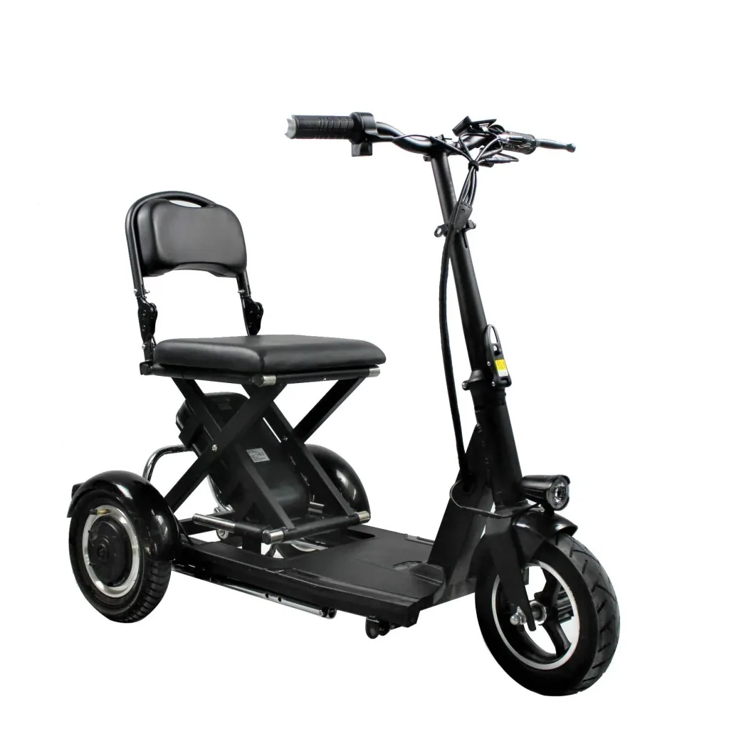 Electric mobility scooter for seniors, black - 6 km/h