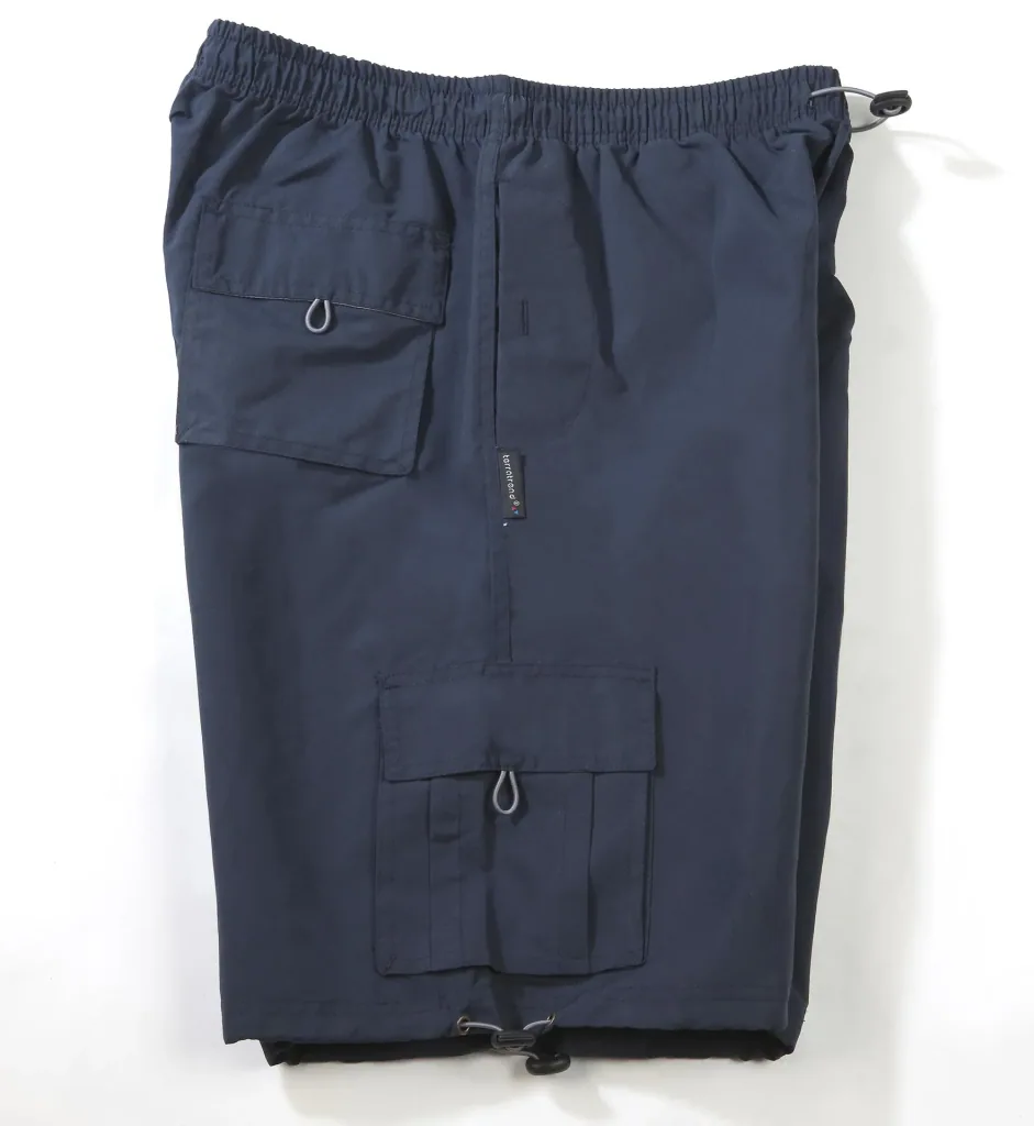Men's elasticated shorts, navy, size XXXXL