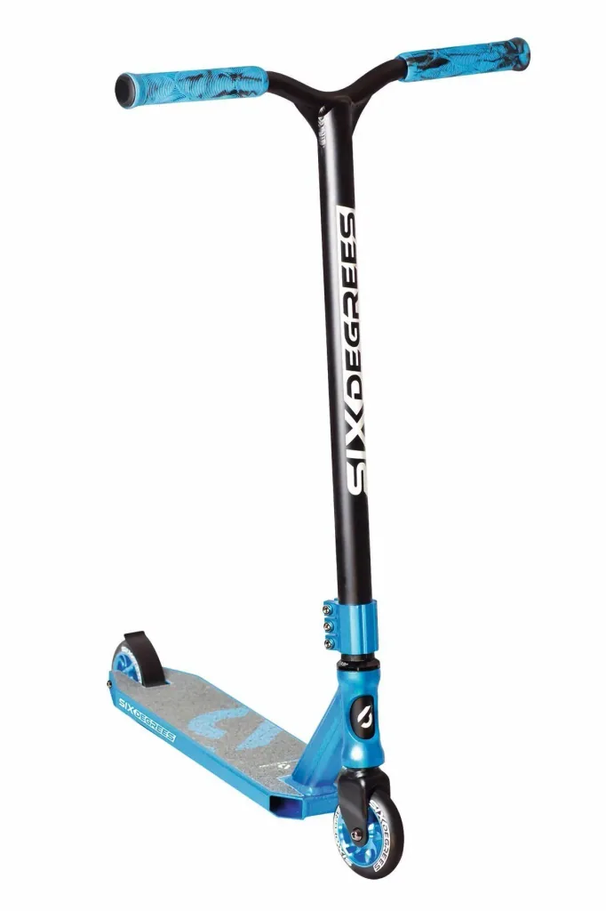 Stunt scooter with reinforced wing handlebars, HIC Compression System, 100 mm, ABEC 9, 360° steering, blue