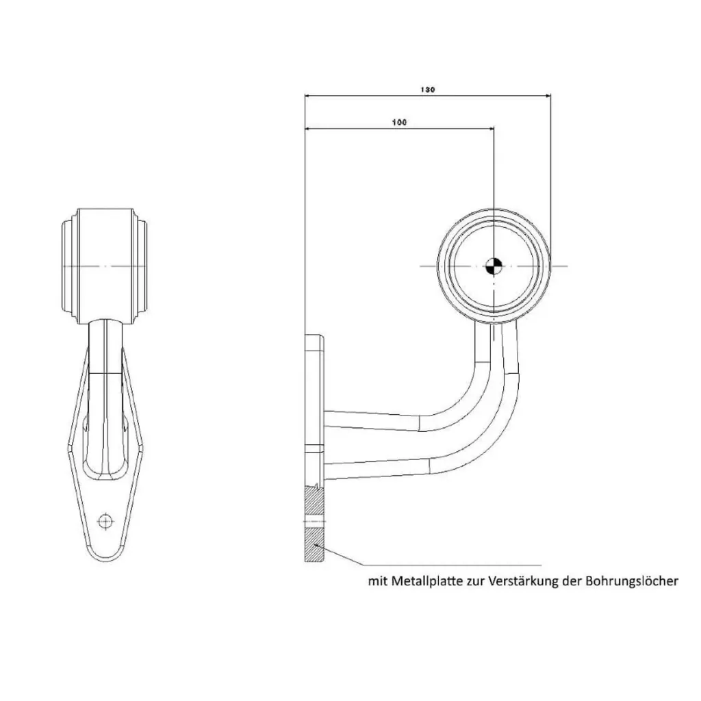 LED clearance lights with short arm, set of 2