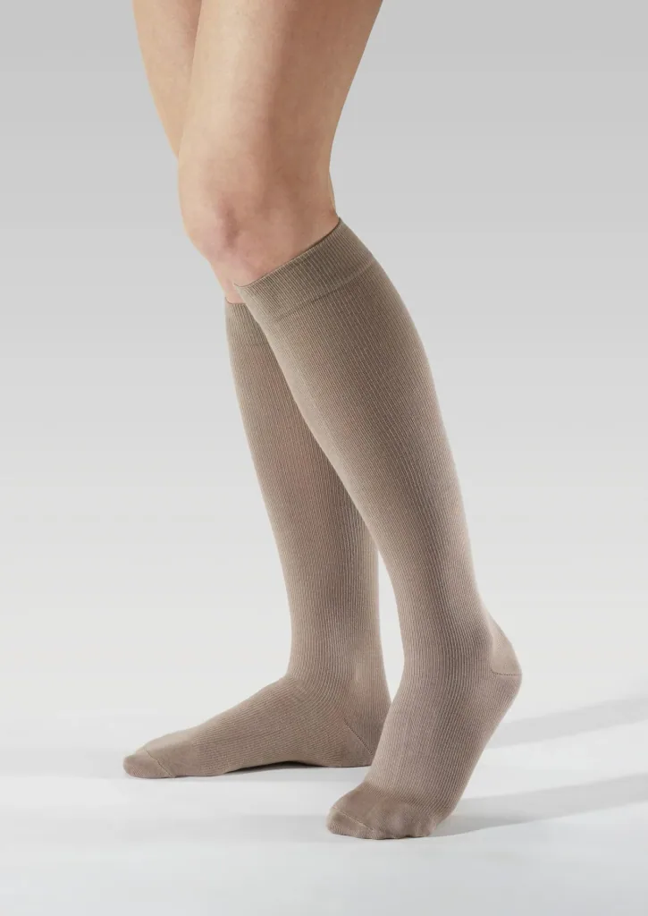 Support stockings, cotton, 1 pair, size XXL (45-47), beige