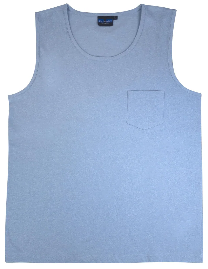 Tank top, color light blue/melange, size XL