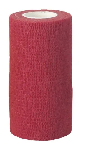 Vetlastic claw bandage, red, 10 cm, self-adhesive