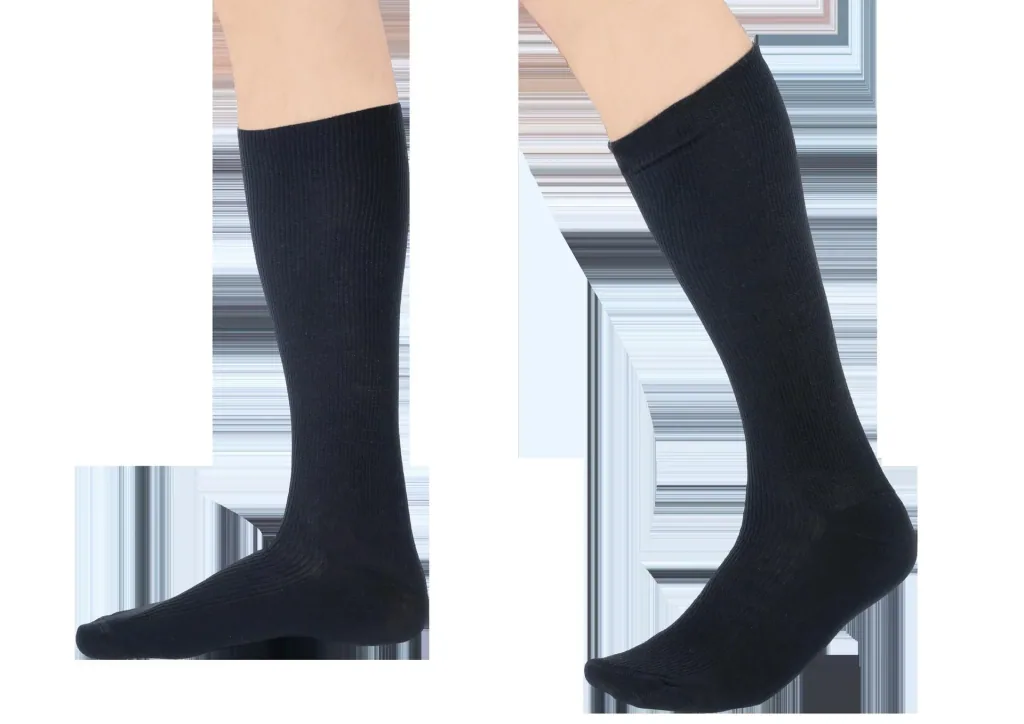 Support stockings in a set of 2, black and anthracite, size 45-47