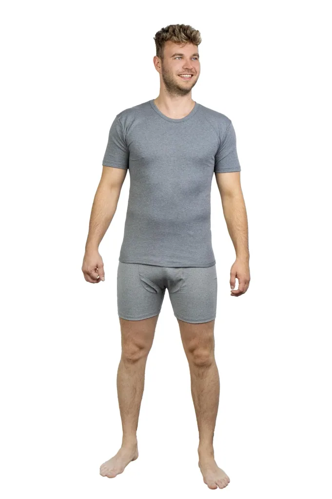 Undershirt, dark grey/melange, size M