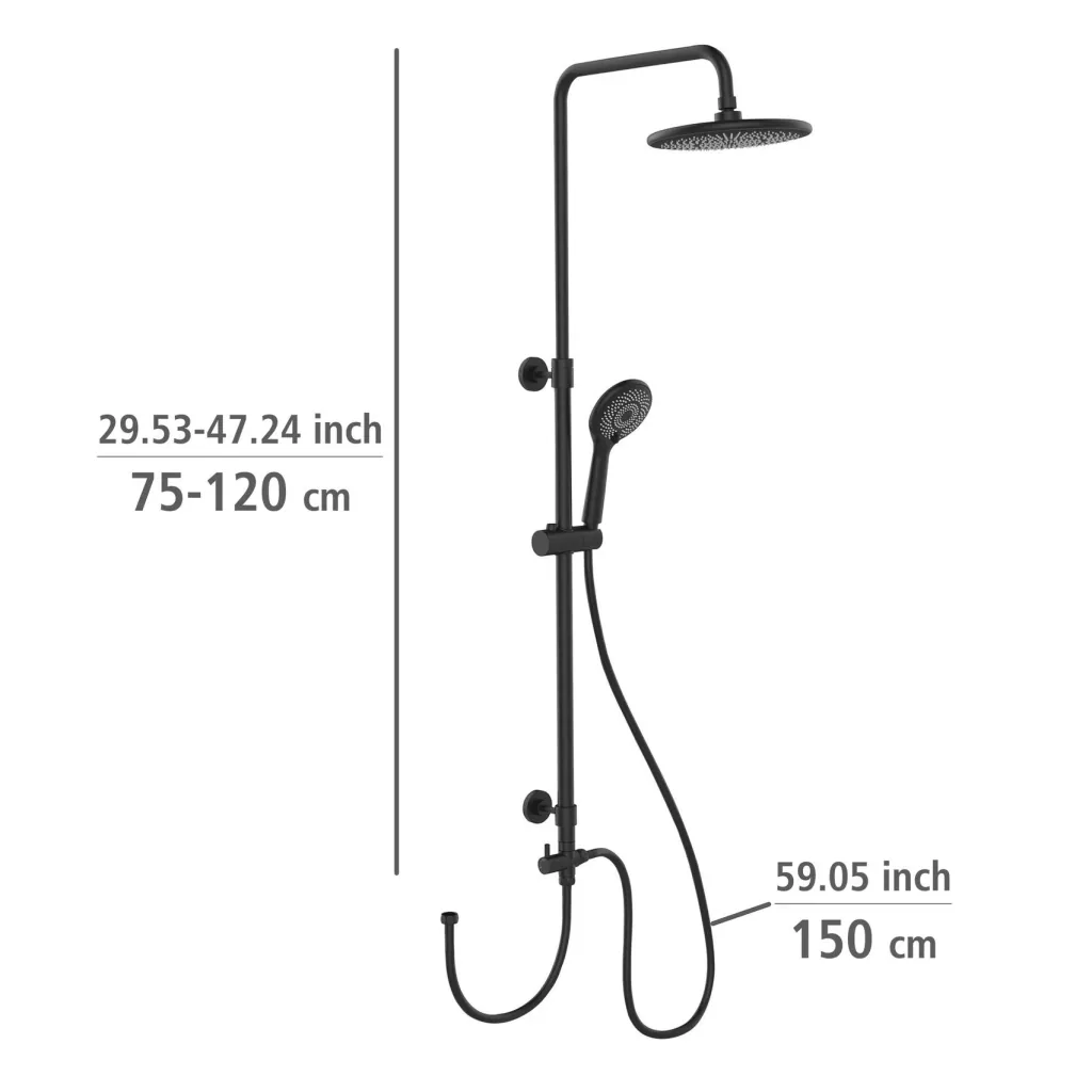 Watersaving shower system Black