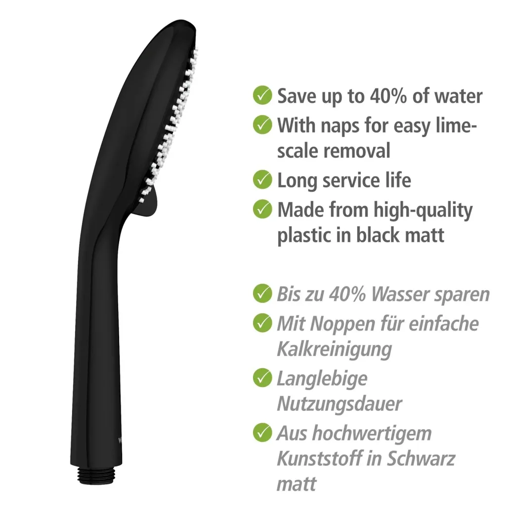 Watersaving shower system Black