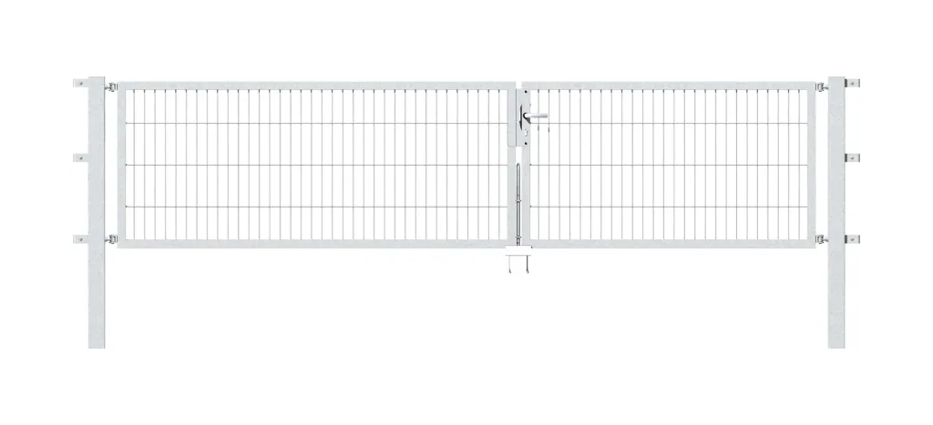 Double gate Flexo with accessories, hot-dip galvanized, width 350 cm, height 100 cm, PF: 80x80cm