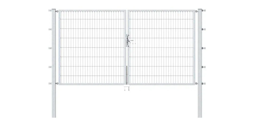 Double gate Flexo with accessories, hot-dip galvanized, width 350 cm, height 100 cm, PF: 80x80cm