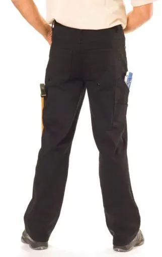 Stretch worker jeans, color black, size 25