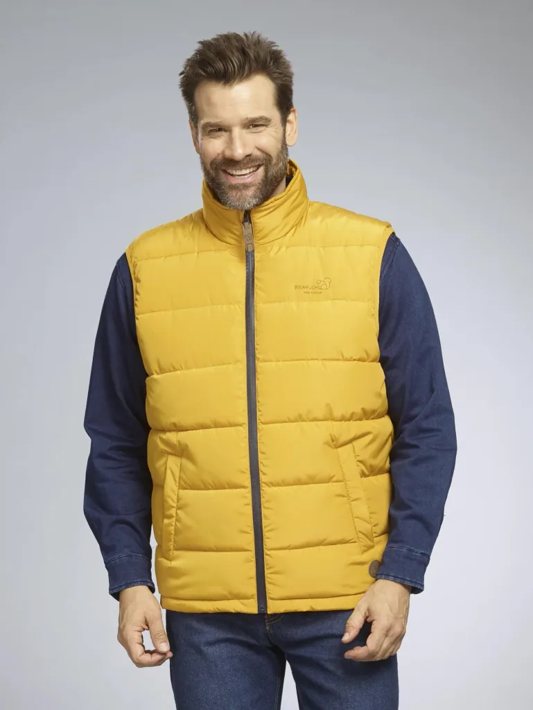 Quilted vest, color curry, Gr.M