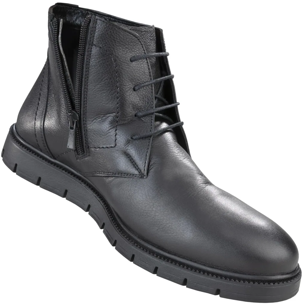 Ankle boots with zipper, color black, size 40