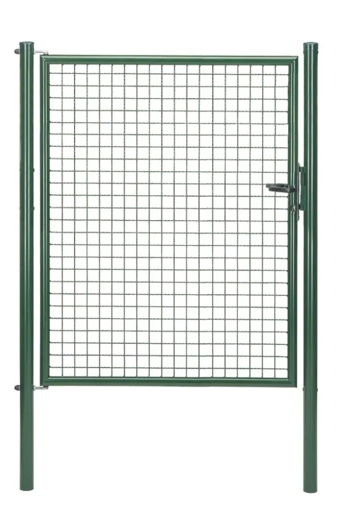 Corrugated mesh single gate, green, width 125 cm, height 150 cm