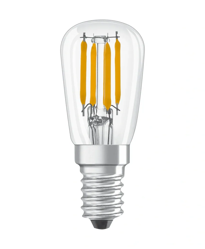 LED STAR SPECIAL T26 bulb with 2.8 watts, E14, clear, warm white