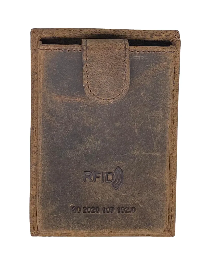 Credit card wallet "Push & Pull", brown