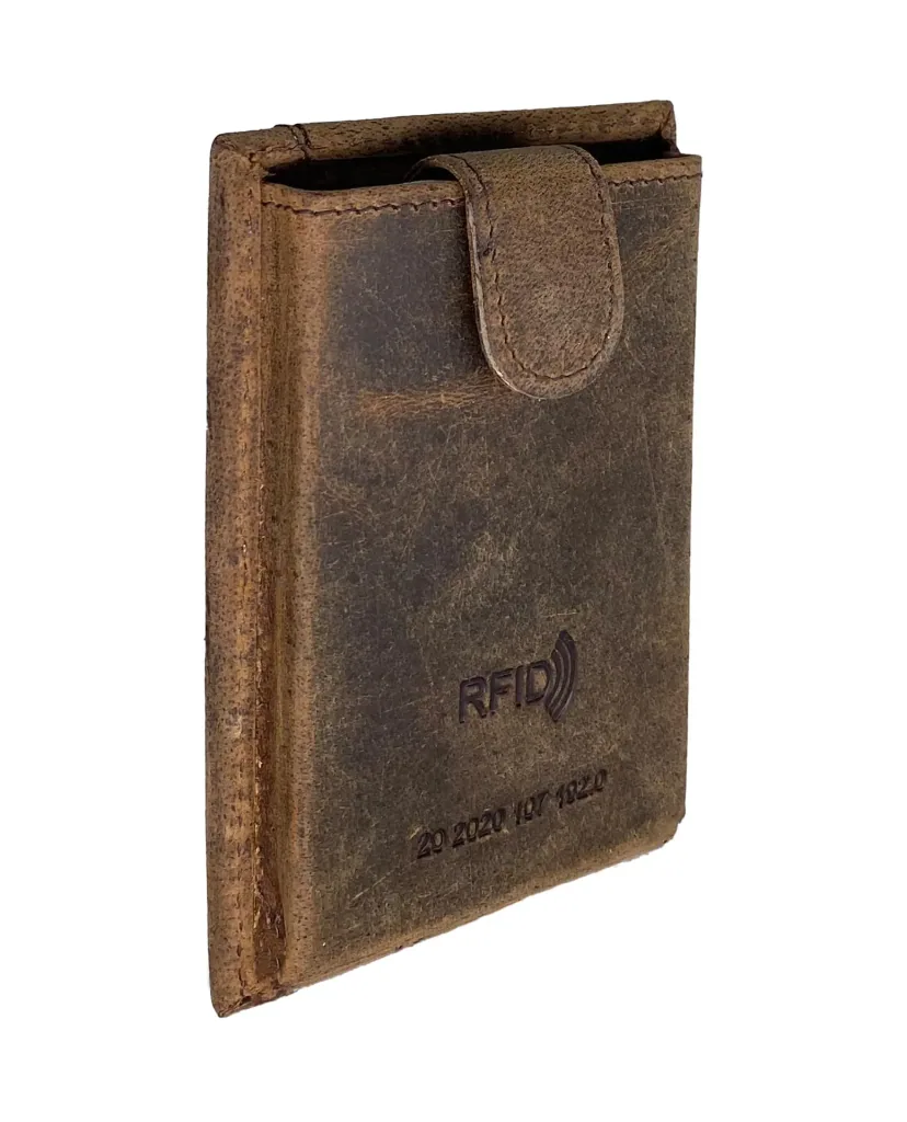 Credit card wallet "Push & Pull", brown