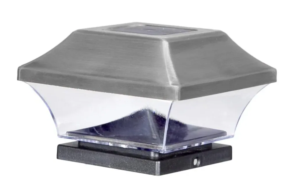Solar stainless steel fence post lights