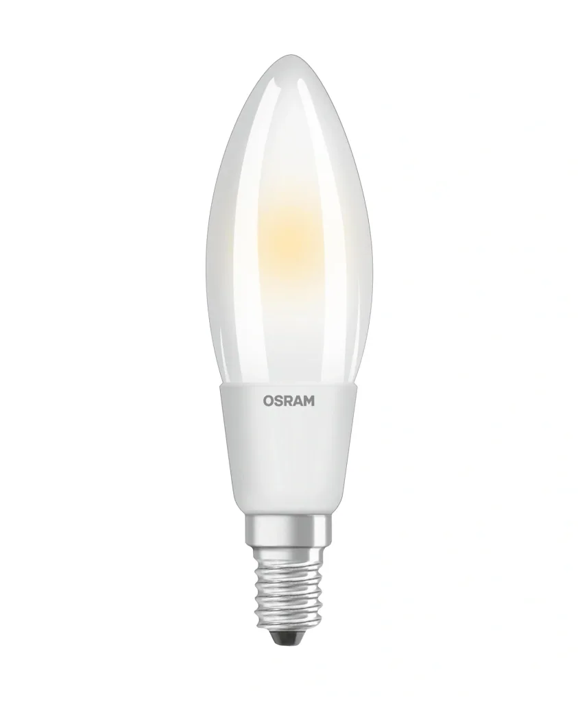 LED SUPERSTAR RETROFIT candle with 6.5 watts, E14, warm white, matt, dimmable