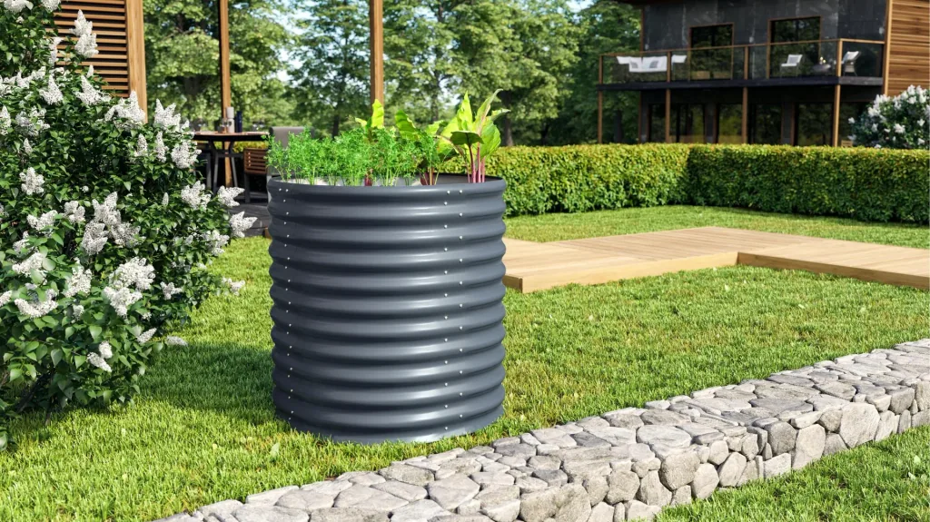 Raised bed Terra Round 858, color granite