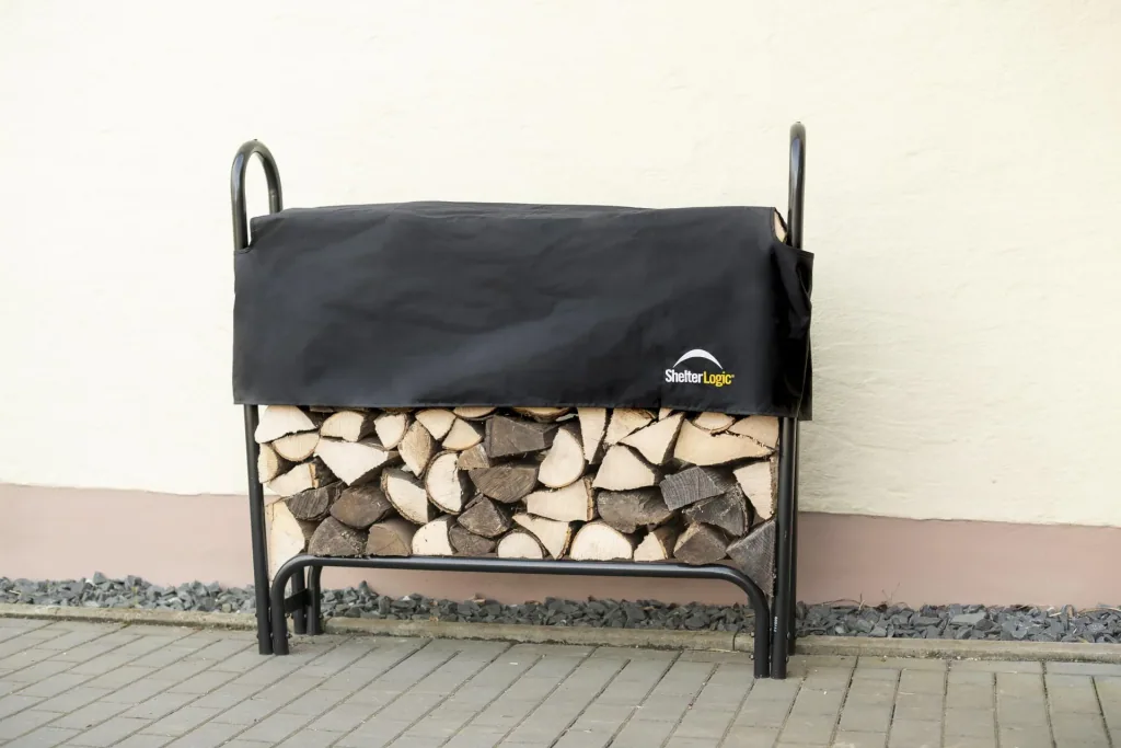 Firewood Firewood Rack 126x25x118 cm Black