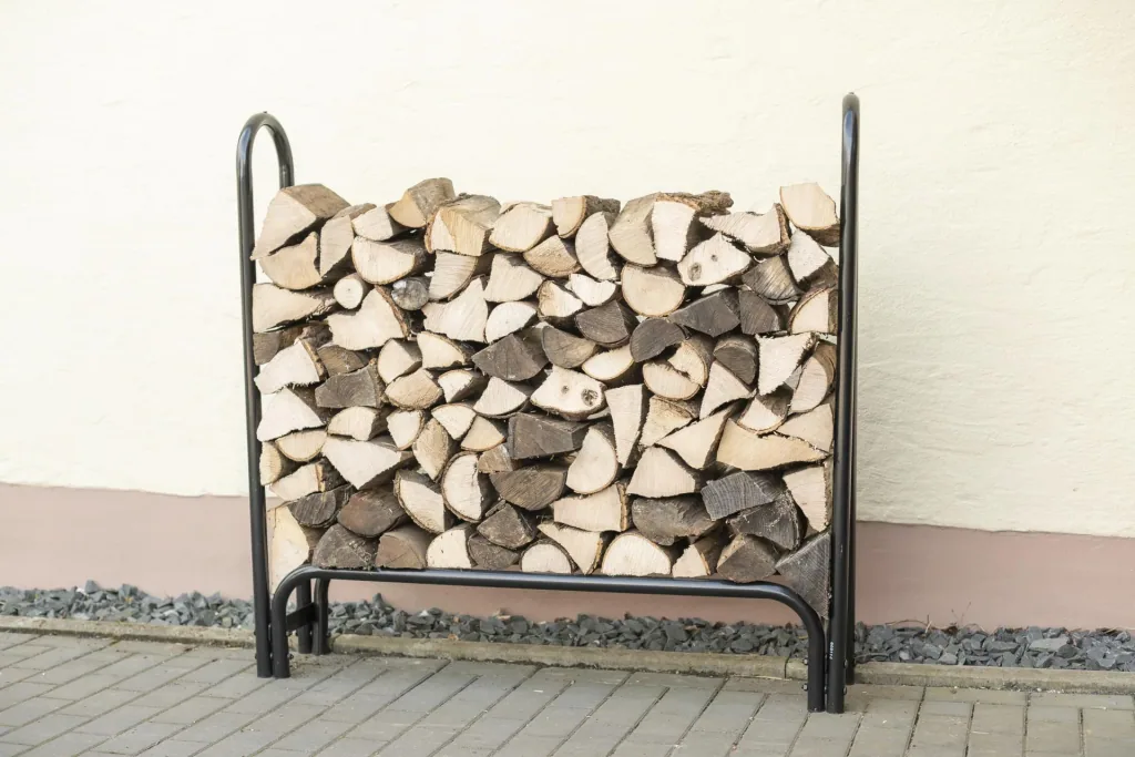 Firewood Firewood Rack 126x25x118 cm Black