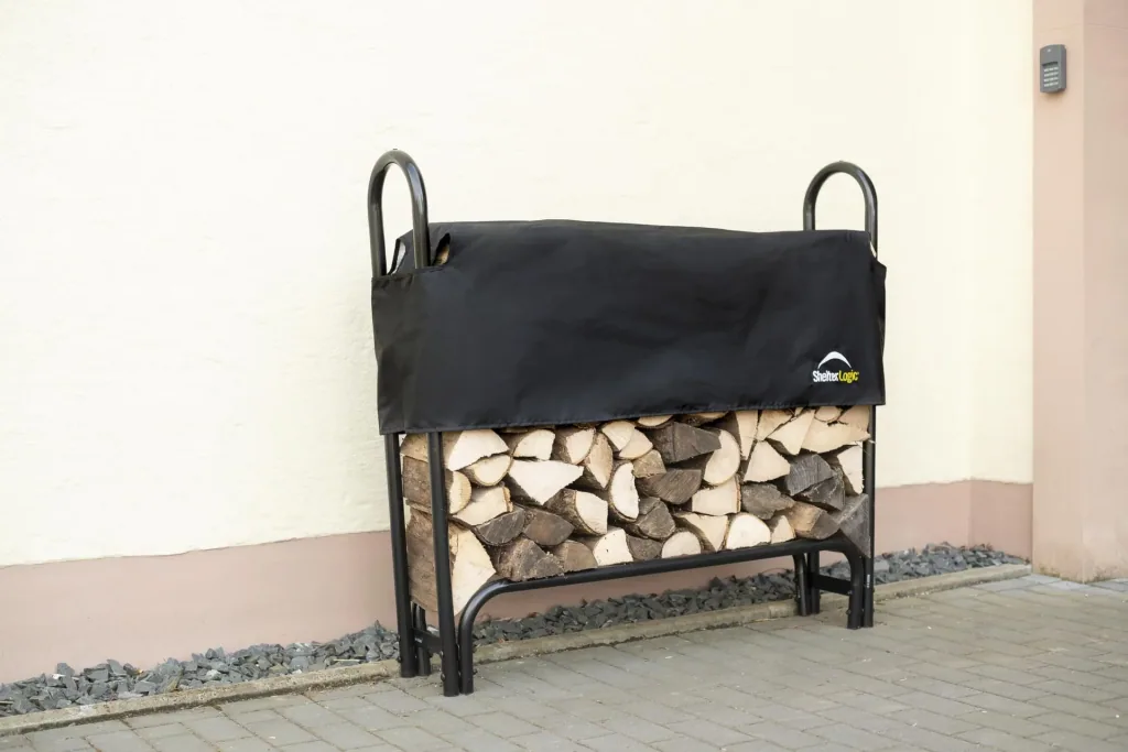Firewood Firewood Rack 126x25x118 cm Black
