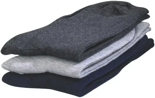 Comfort Socks, Gr. 43-46, Set of 3, each 1 x natural/beige/grey