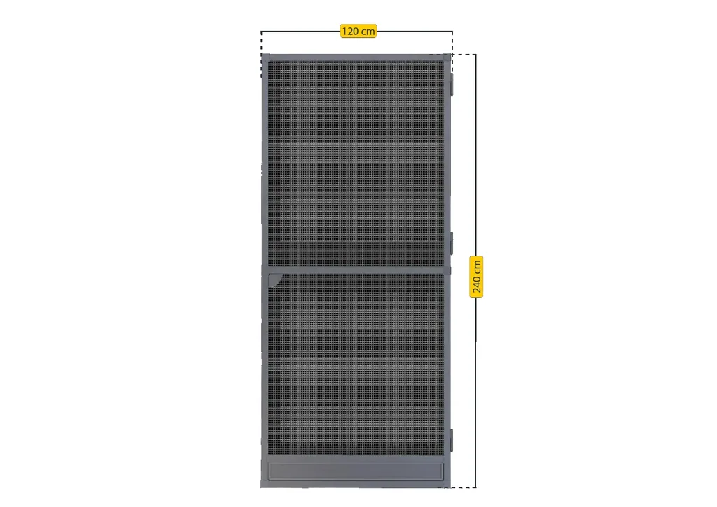 Premium fly screen door, 120 x 240 cm, anthracite