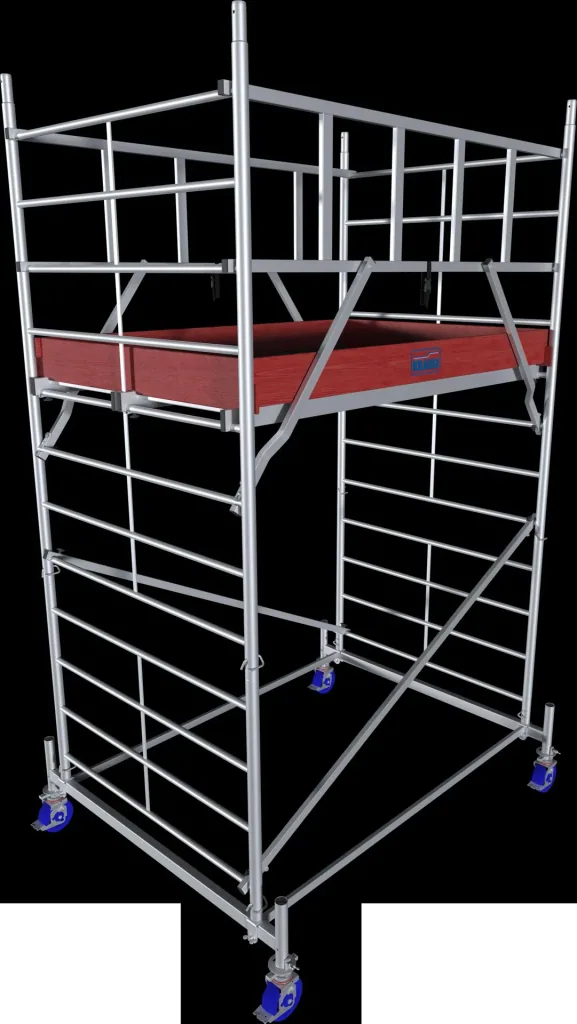 MONTO ProTec XXL aluminum mobile scaffolding, wide structure, working height approx. 4.30 m