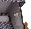 Beach chair "Ostsee" XXL striped in anthracite/brown