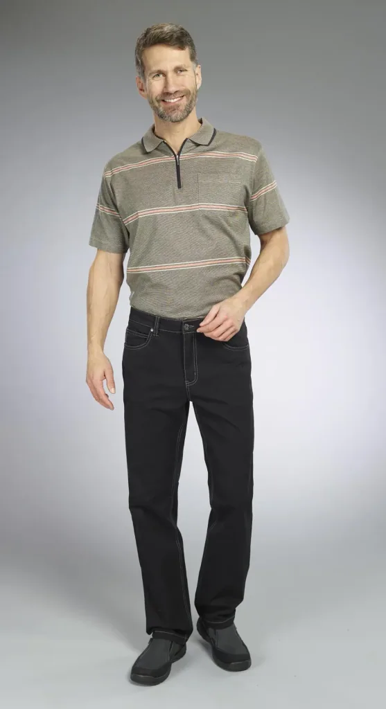Stretch pants, color black, size 58