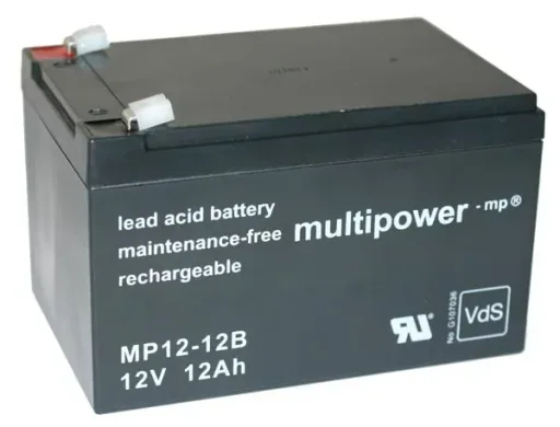 Lead-acid battery 12V, 12.0Ah, 6.3mm connection, VdS