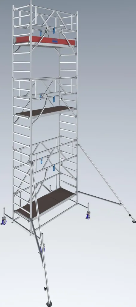 STABILO mobile scaffolding series 10, bay length 2 m, working height approx. 7.40 m
