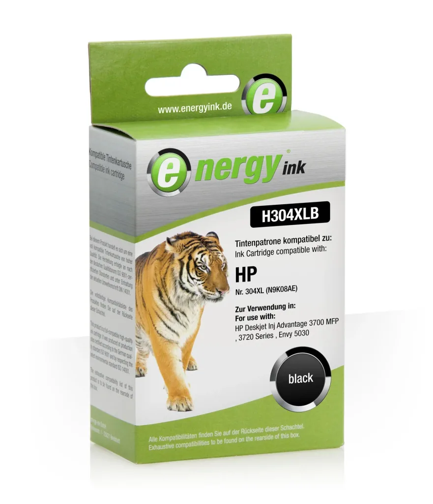 Ink cartridge ENH-304XLBK replaces HP No. 304 XL black