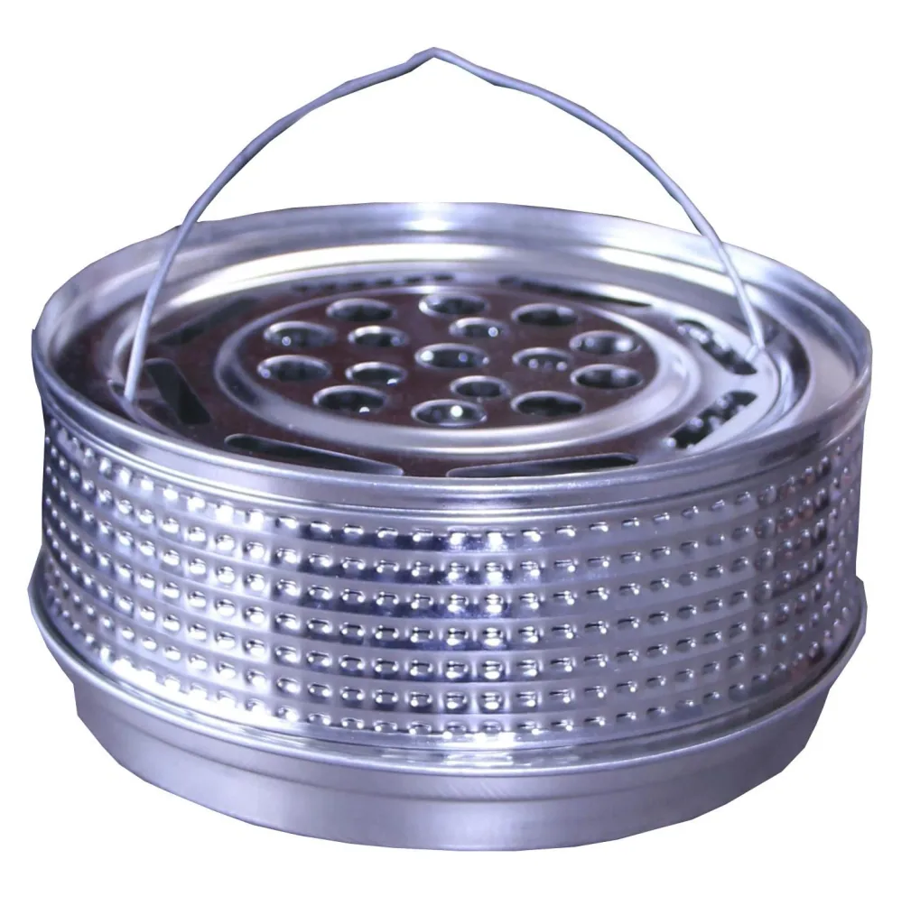 Insect spiral holder made of metal, silver-colored, including 10 insect spirals