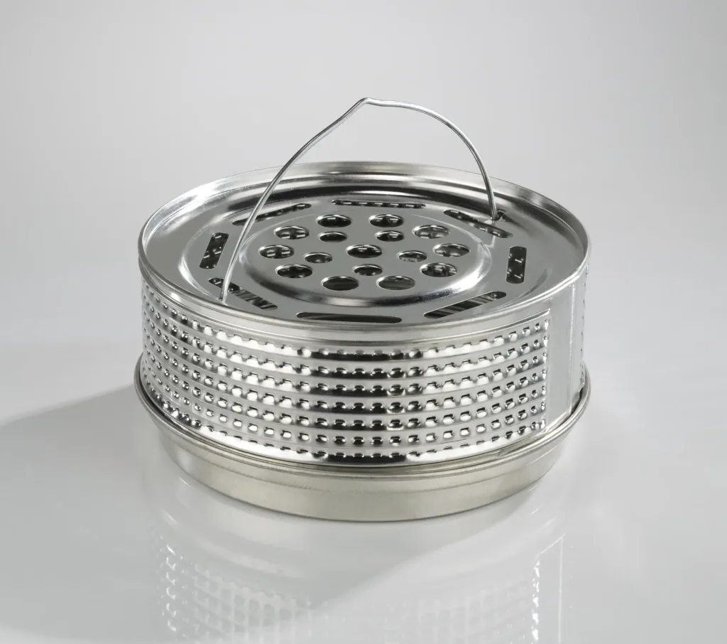 Insect spiral holder made of metal, silver-colored, including 10 insect spirals