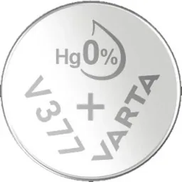 Silver oxide button cell V377 / SR66, 1.55 Volt - 1 piece