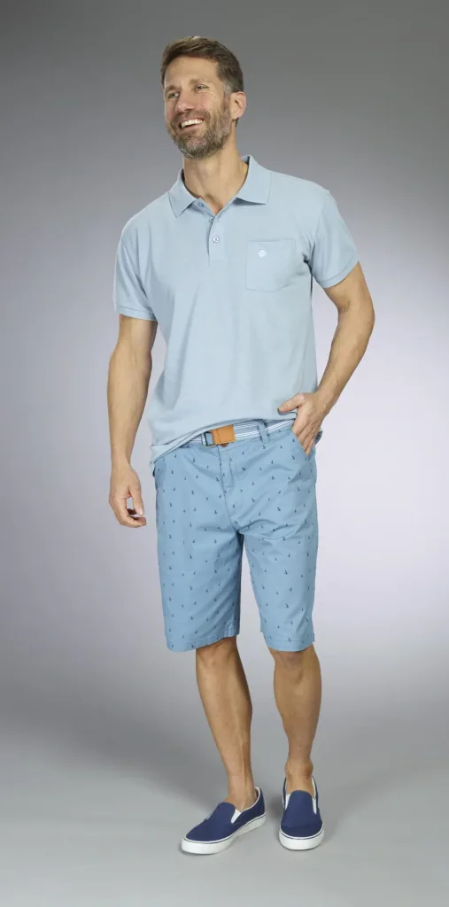 Printed shorts, color aqua, size XL