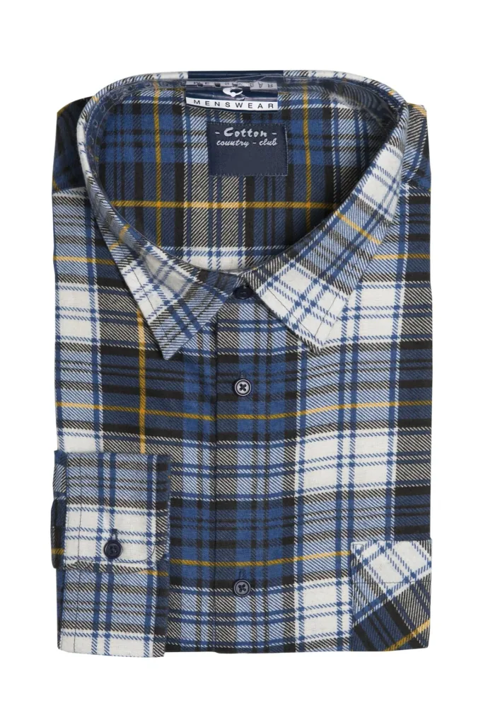 Checked flannel shirt, length 85cm, size 39/40, color-sorted