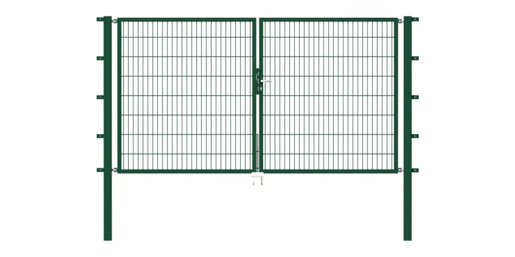 Flexo double gate with accessories, green, width 200 cm, height 140 cm, PF: 60x60 cm
