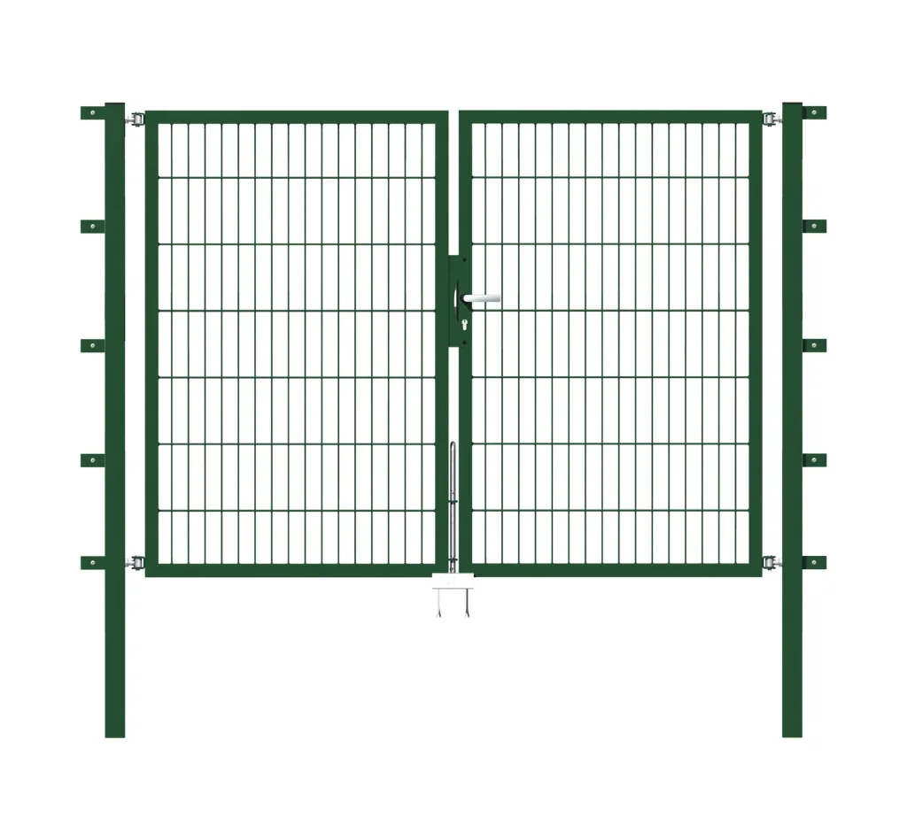 Flexo double gate with accessories, green, width 200 cm, height 140 cm, PF: 60x60 cm